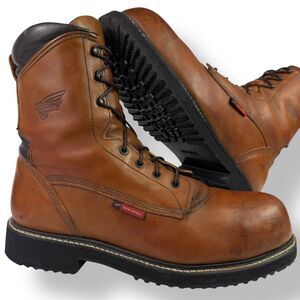 Red Wing 4208 Work Boots Steel Toe Safety Brown Leather Men’s 12 EE Extra Wide